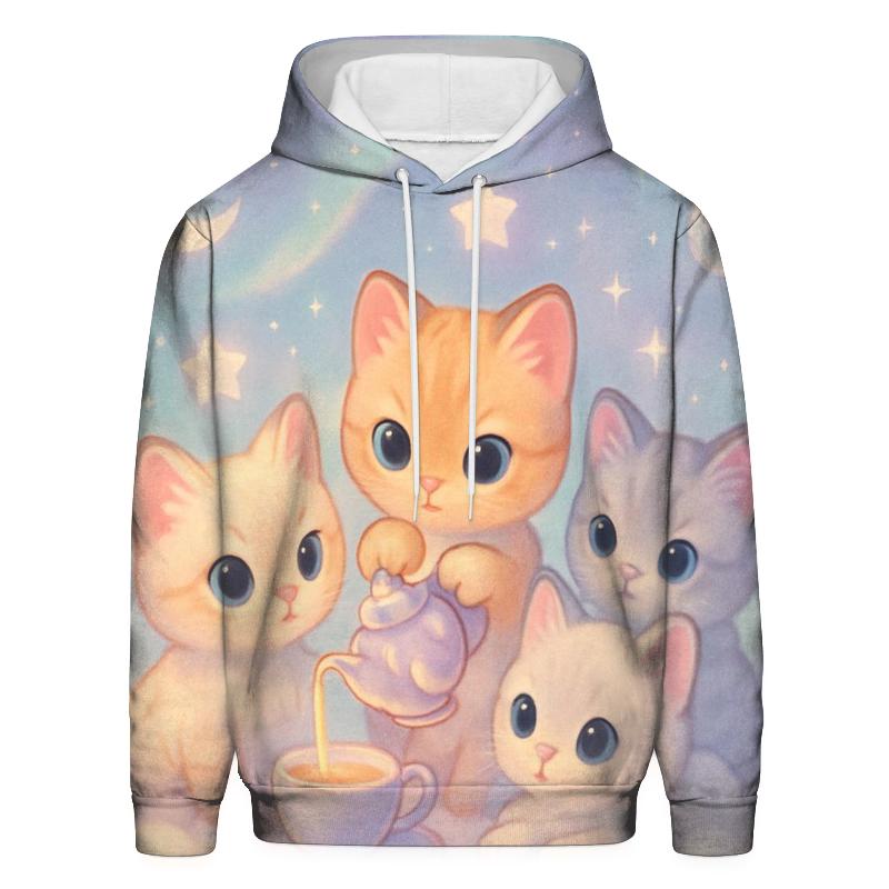 Cloud Tea Party Kittens hoodies fashion