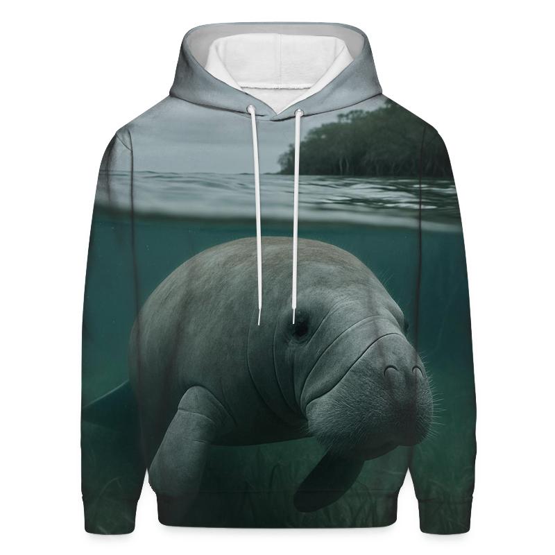 Estuary Drifter West Indian Manatee lightweight hoodies