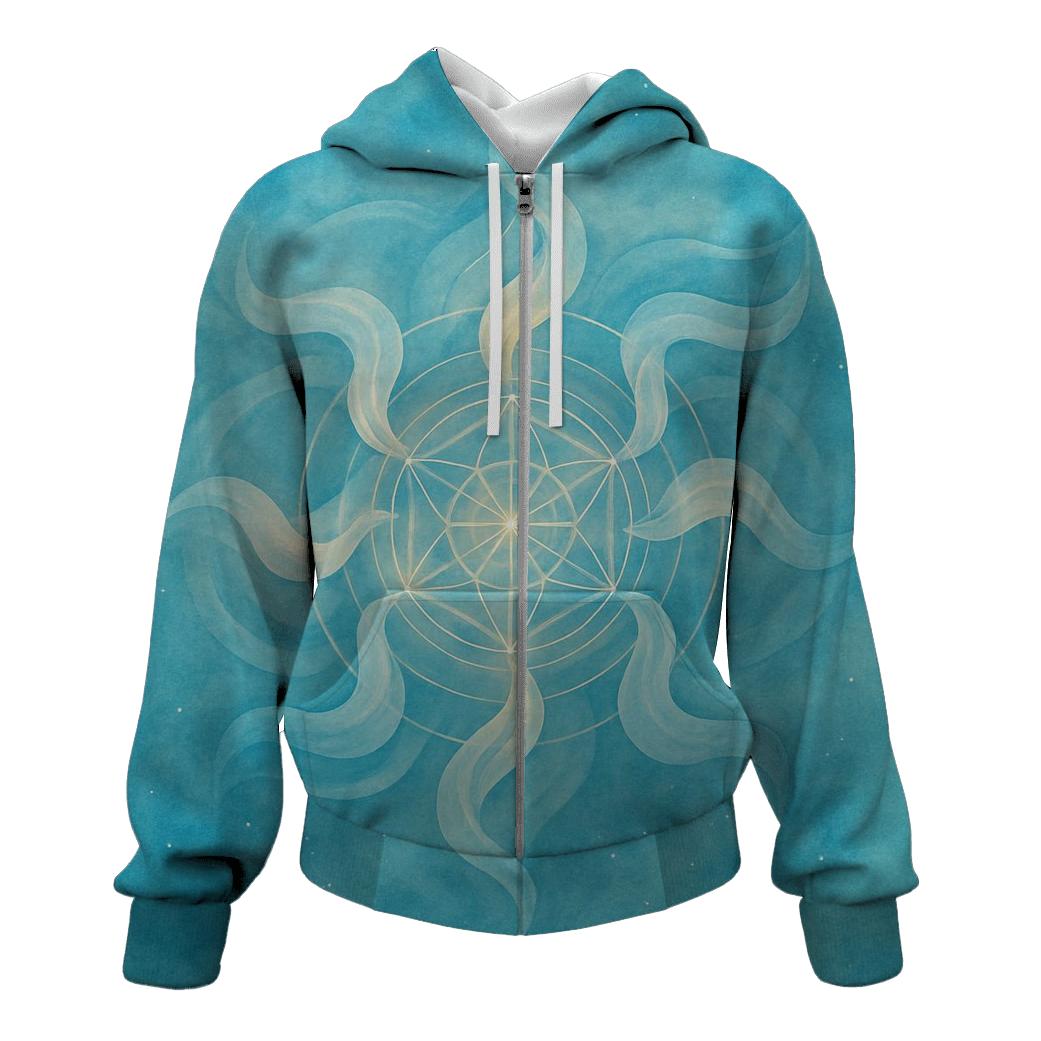 Luminous Breath Mandala pullover hoodies