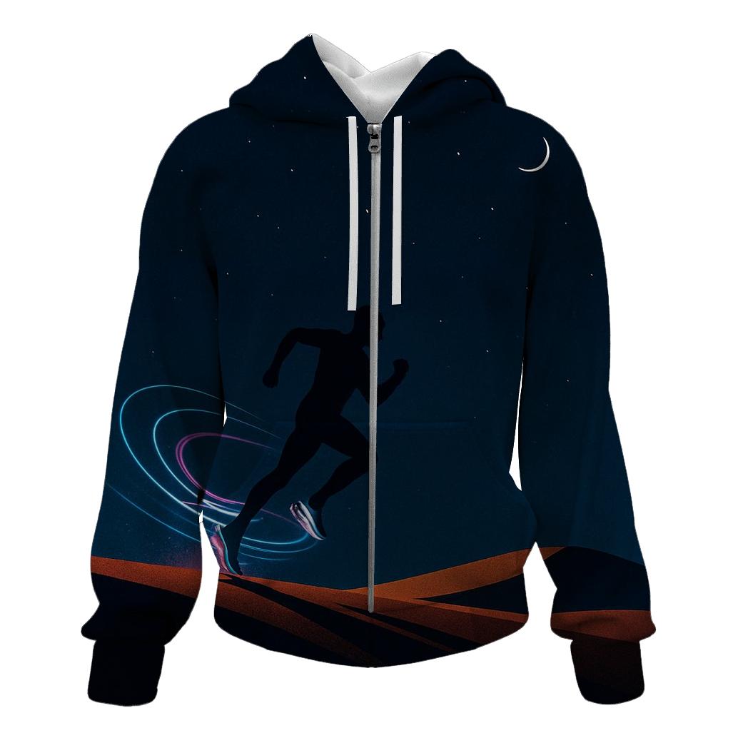 Desert Night Marathon Light Trails custom hoodies