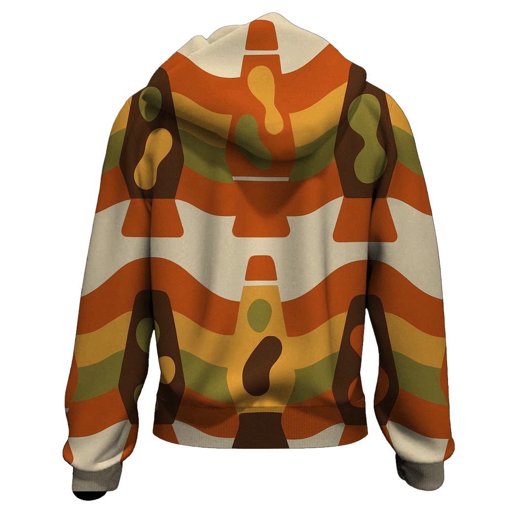 Groovy Lava Lamp Silhouette Waves premium hoodies