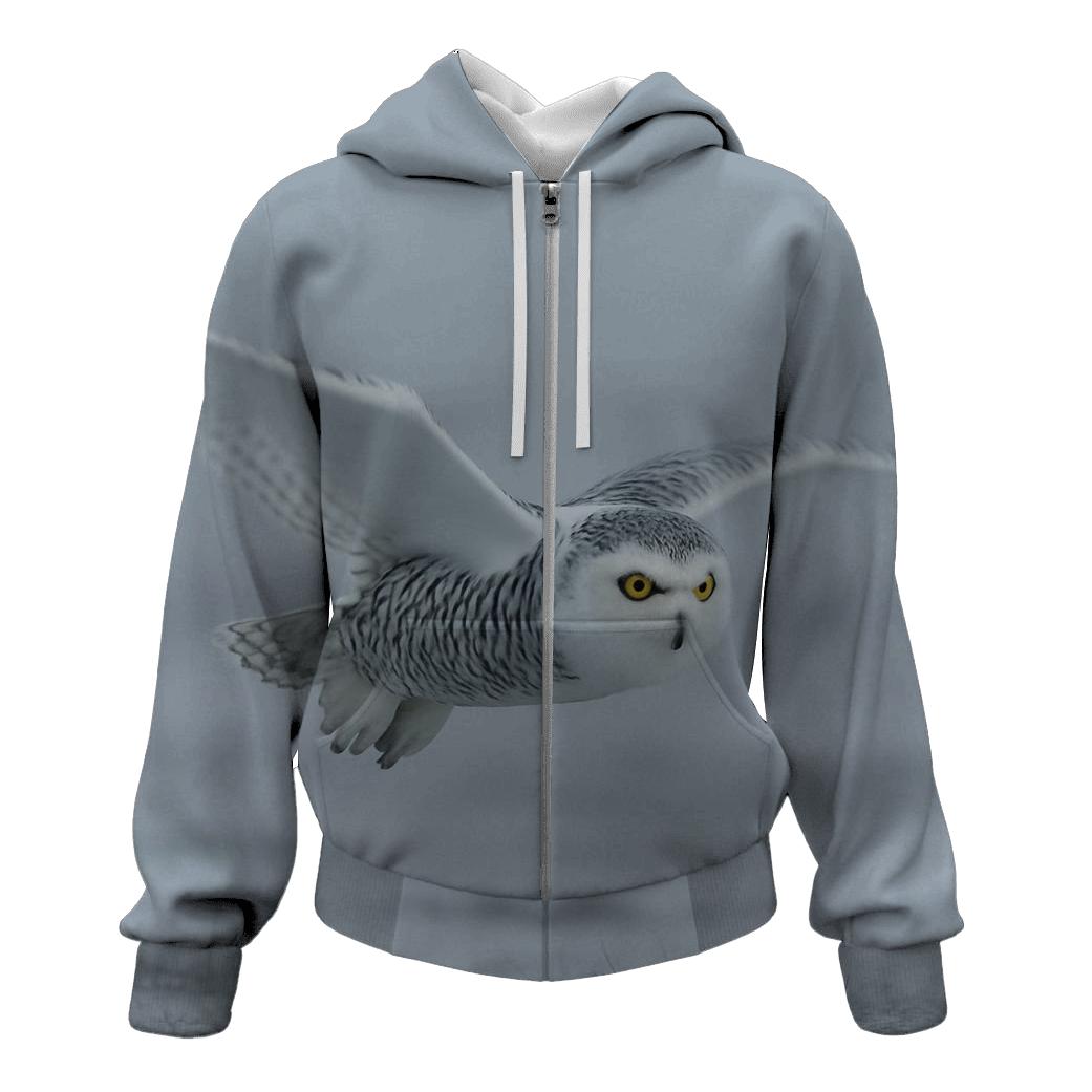 Fogline Forager Snowy Owl premium hoodies