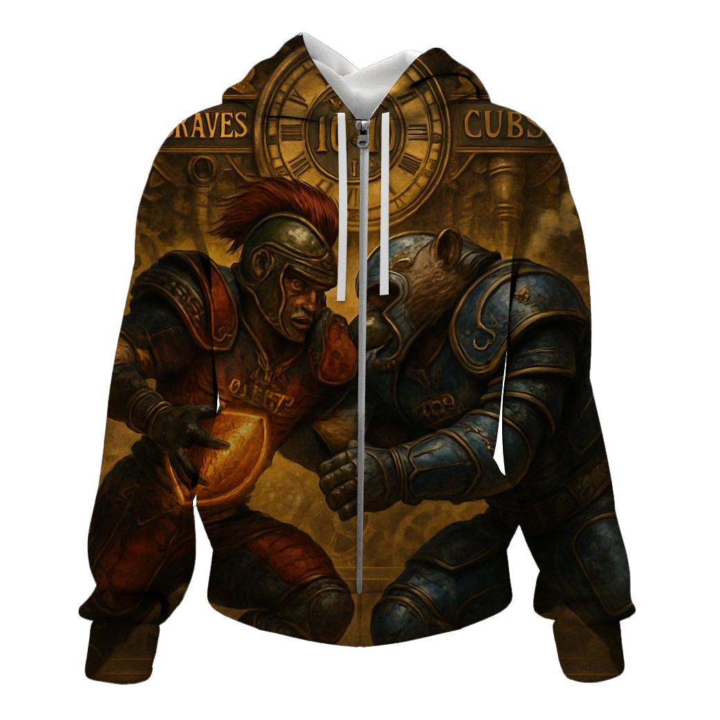 Clockwork Field Duel Braves Versus Cubs lightweight hoodies