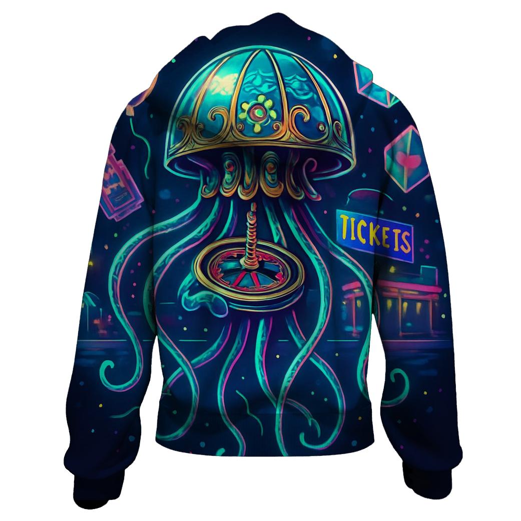 Clockwork Jellyfish Carnival embroidered hoodies