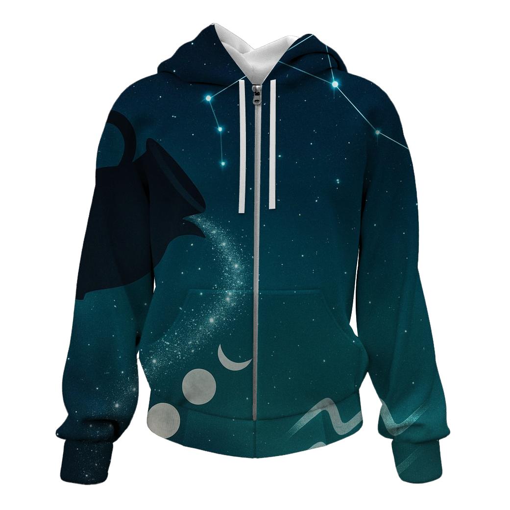Aquarius Lunar Pitcher Constellation Pour heavyweight hoodies