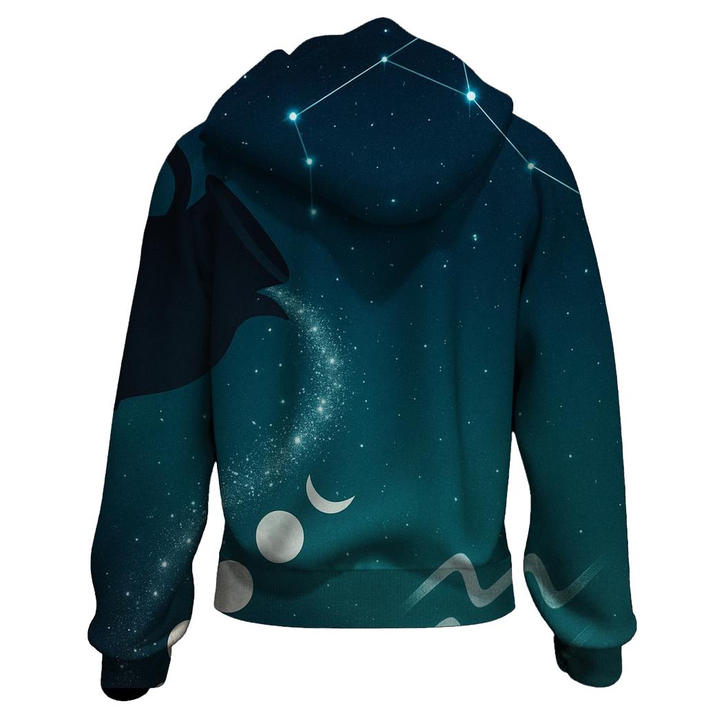 Aquarius Lunar Pitcher Constellation Pour heavyweight hoodies