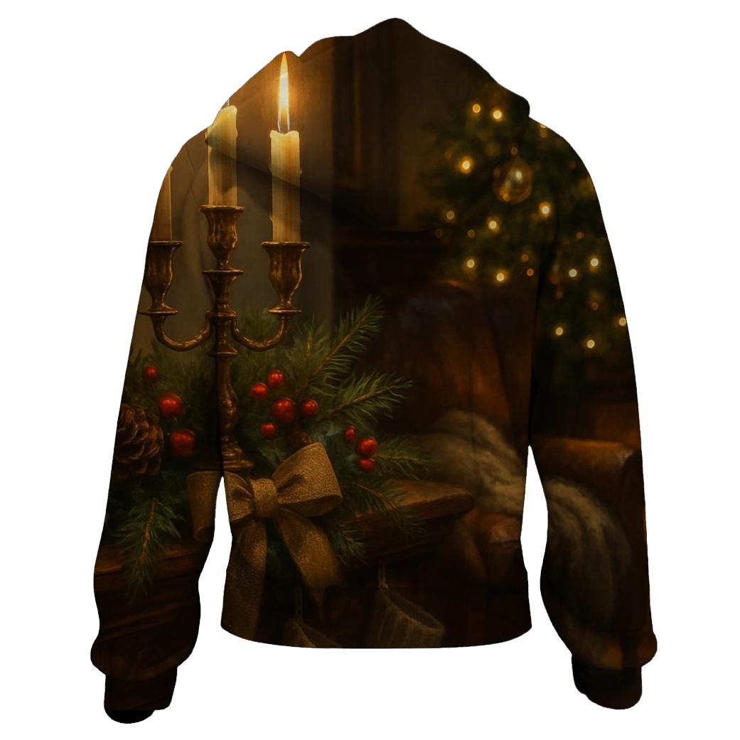 Candlelit Hearth And Evergreen Mantel hoodie styles