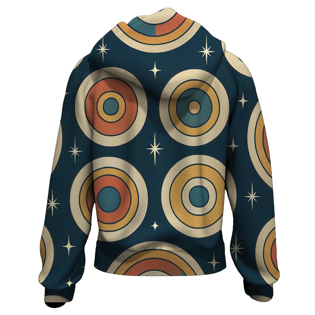 Vinyl Record Orbit Medallions embroidered hoodies