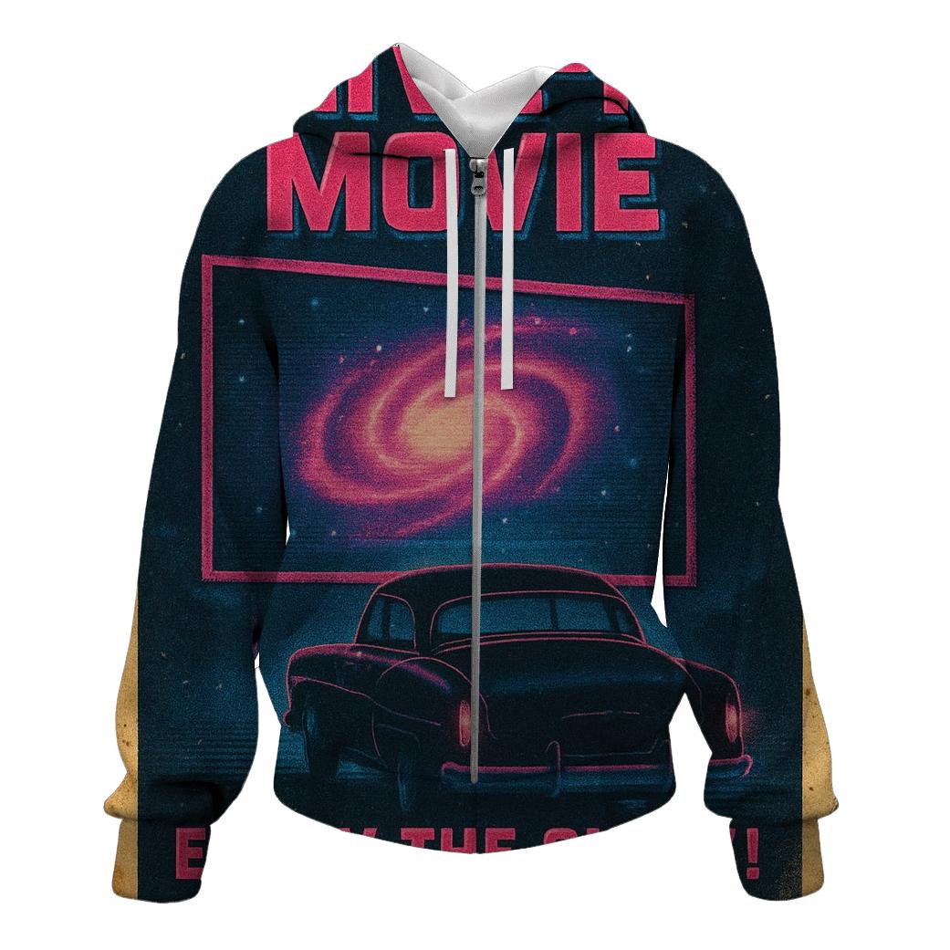 Aged Cosmic Drive In Movie Poster 1984 embroidered hoodies