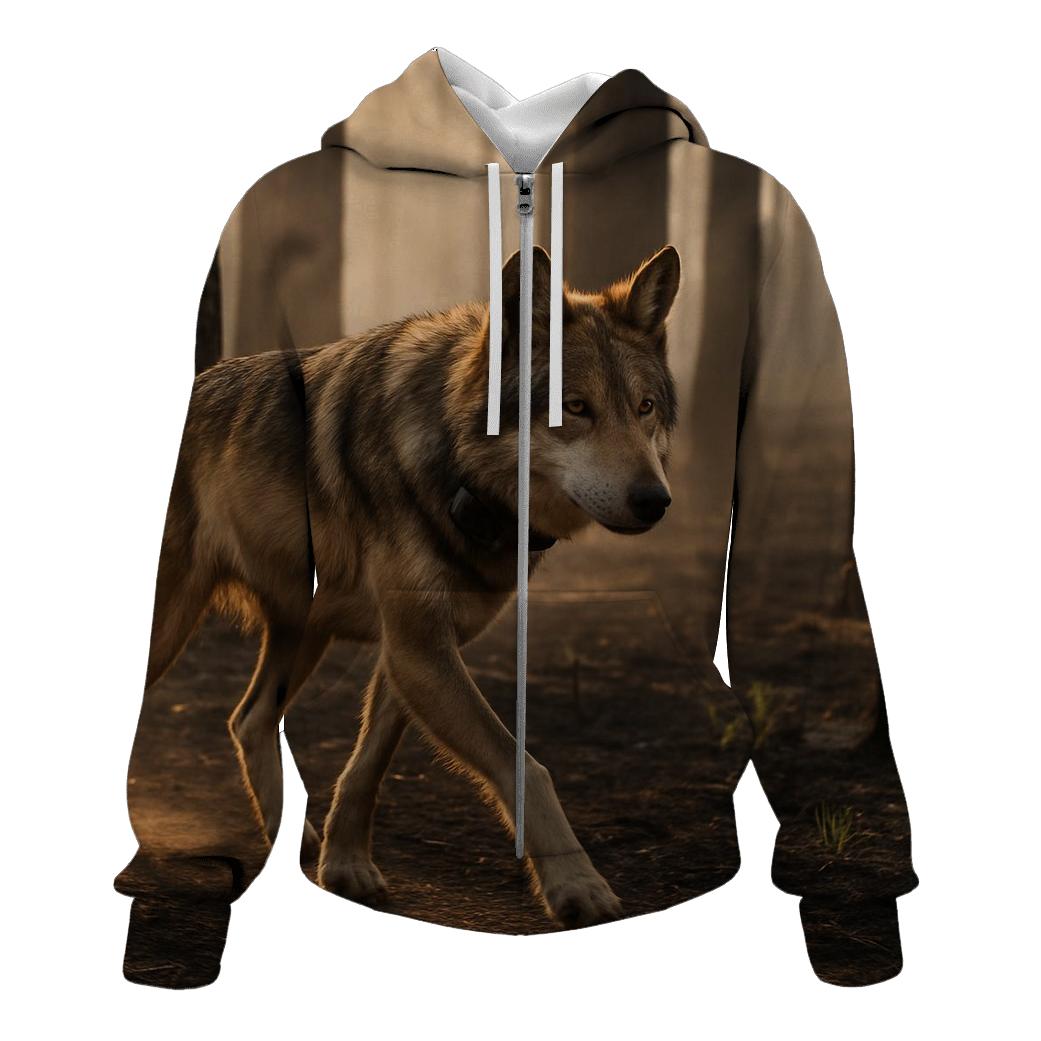 Mexican Gray Wolf In The Post Fire Recovery Zone heavyweight hoodies