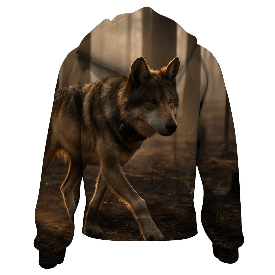Mexican Gray Wolf In The Post Fire Recovery Zone heavyweight hoodies
