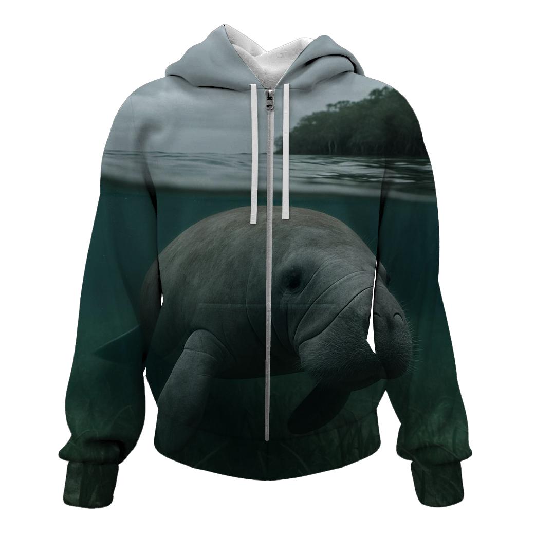Estuary Drifter West Indian Manatee custom hoodies