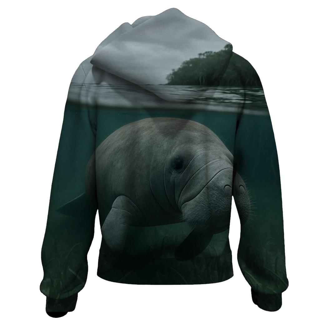 Estuary Drifter West Indian Manatee custom hoodies