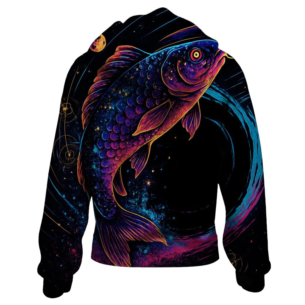 Chrono Koi Through The Gravity Well graphic hoodies