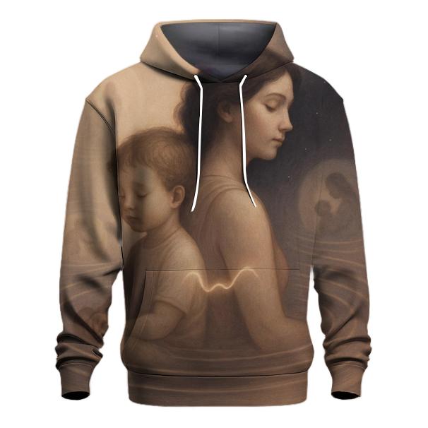 The Pulse Beneath The Years A Mother And Child Sharing One Quiet Rhythm hoodies fashion