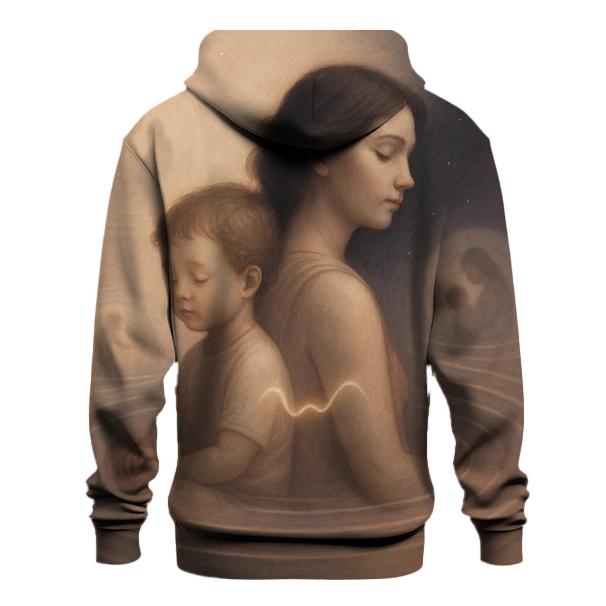 The Pulse Beneath The Years A Mother And Child Sharing One Quiet Rhythm hoodies fashion
