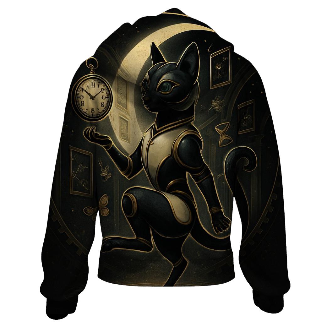 Clockwork Moonlight Cat Curator designer hoodies
