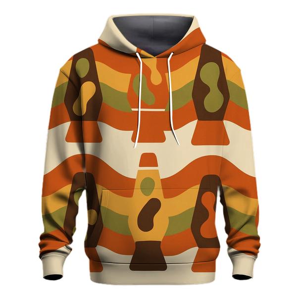 Groovy Lava Lamp Silhouette Waves lightweight hoodies