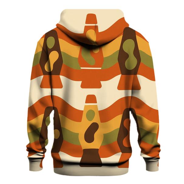 Groovy Lava Lamp Silhouette Waves lightweight hoodies