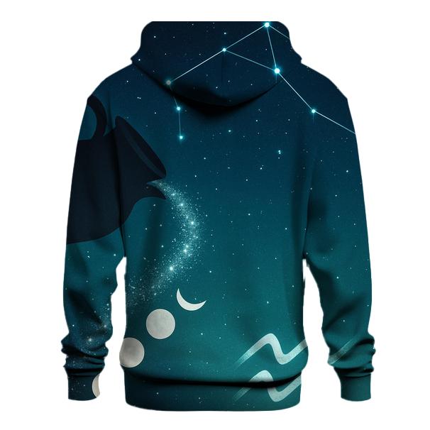 Aquarius Lunar Pitcher Constellation Pour custom hoodies
