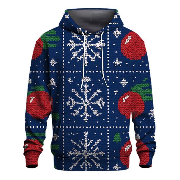 Ornament Comet Carousel Knit Panel Design embroidered hoodies