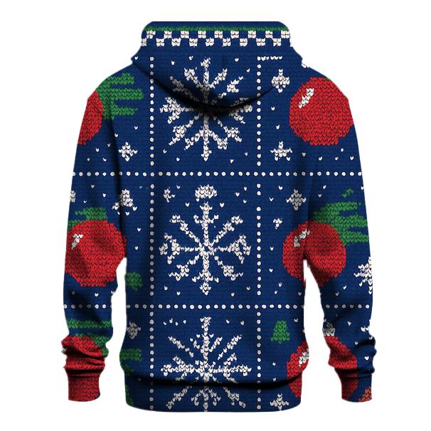 Ornament Comet Carousel Knit Panel Design embroidered hoodies