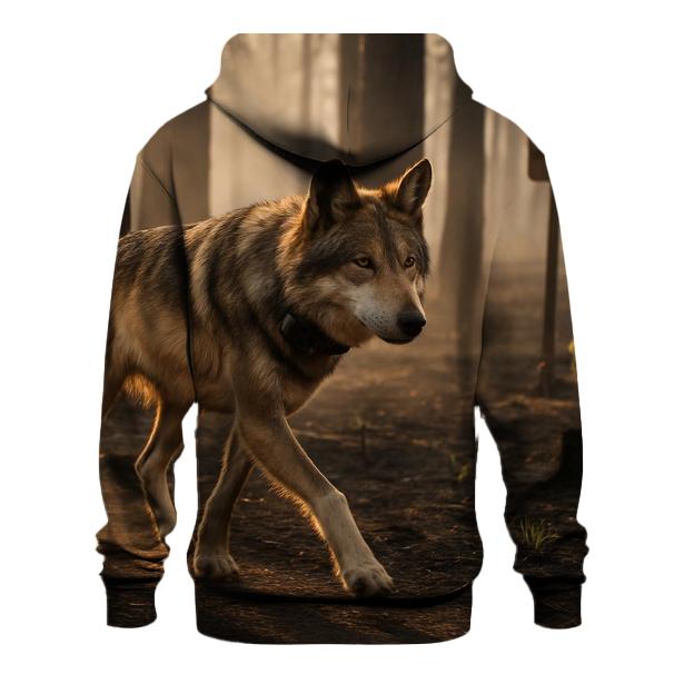 Mexican Gray Wolf In The Post Fire Recovery Zone designer hoodies