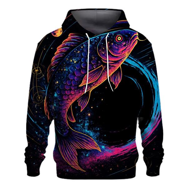 Chrono Koi Through The Gravity Well heavyweight hoodies