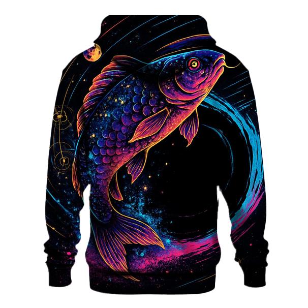 Chrono Koi Through The Gravity Well heavyweight hoodies