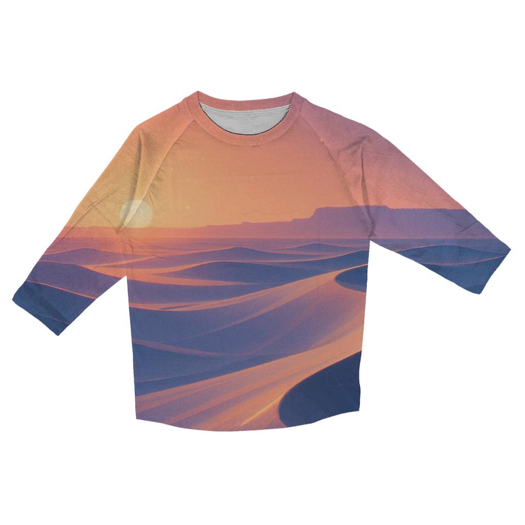 Lavender Wind Over Glass Dunes fashion 3/4 sleeve shirts
