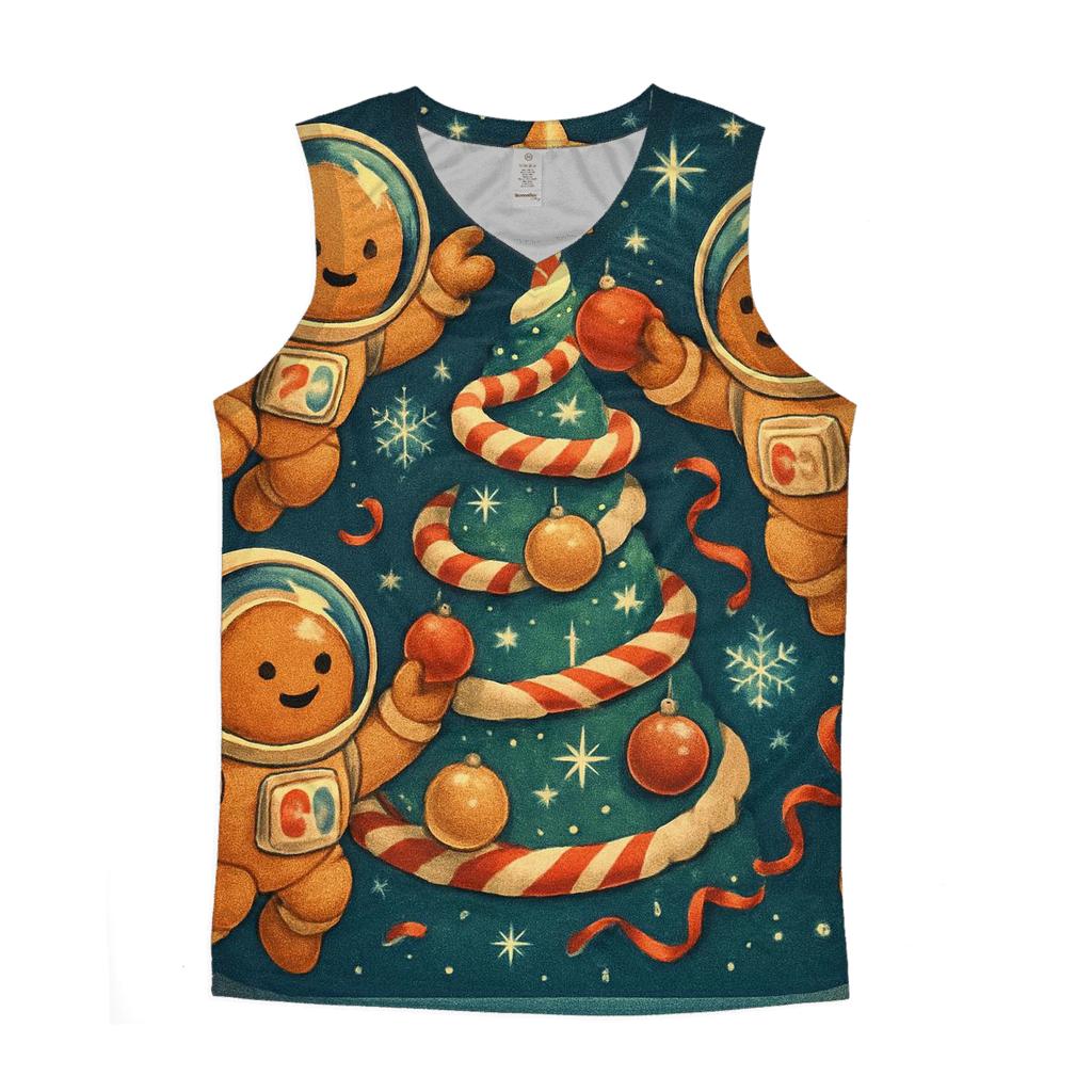 Gingerbread Astronauts Decorating A Zero Gravity Tree trendy fitted tank tops