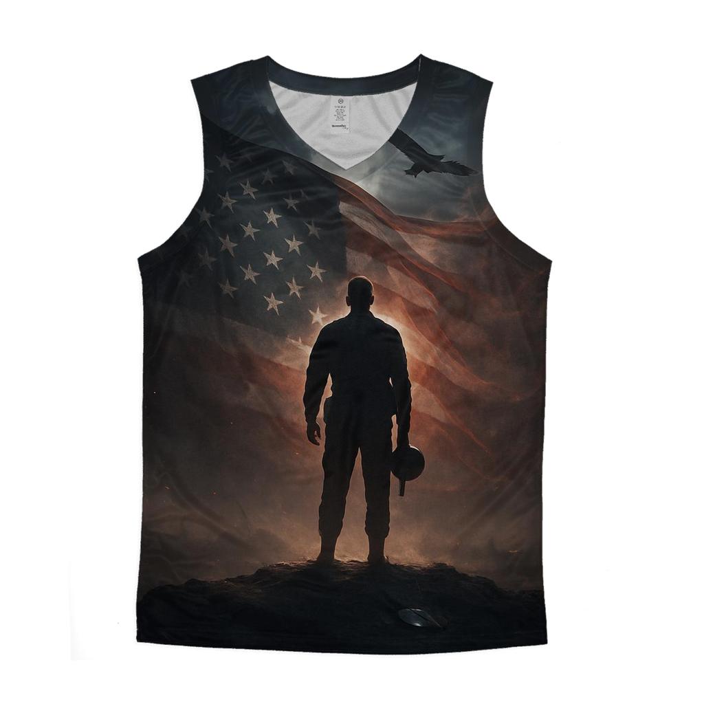 Midnight Watch Over Liberty casual summer tank tops