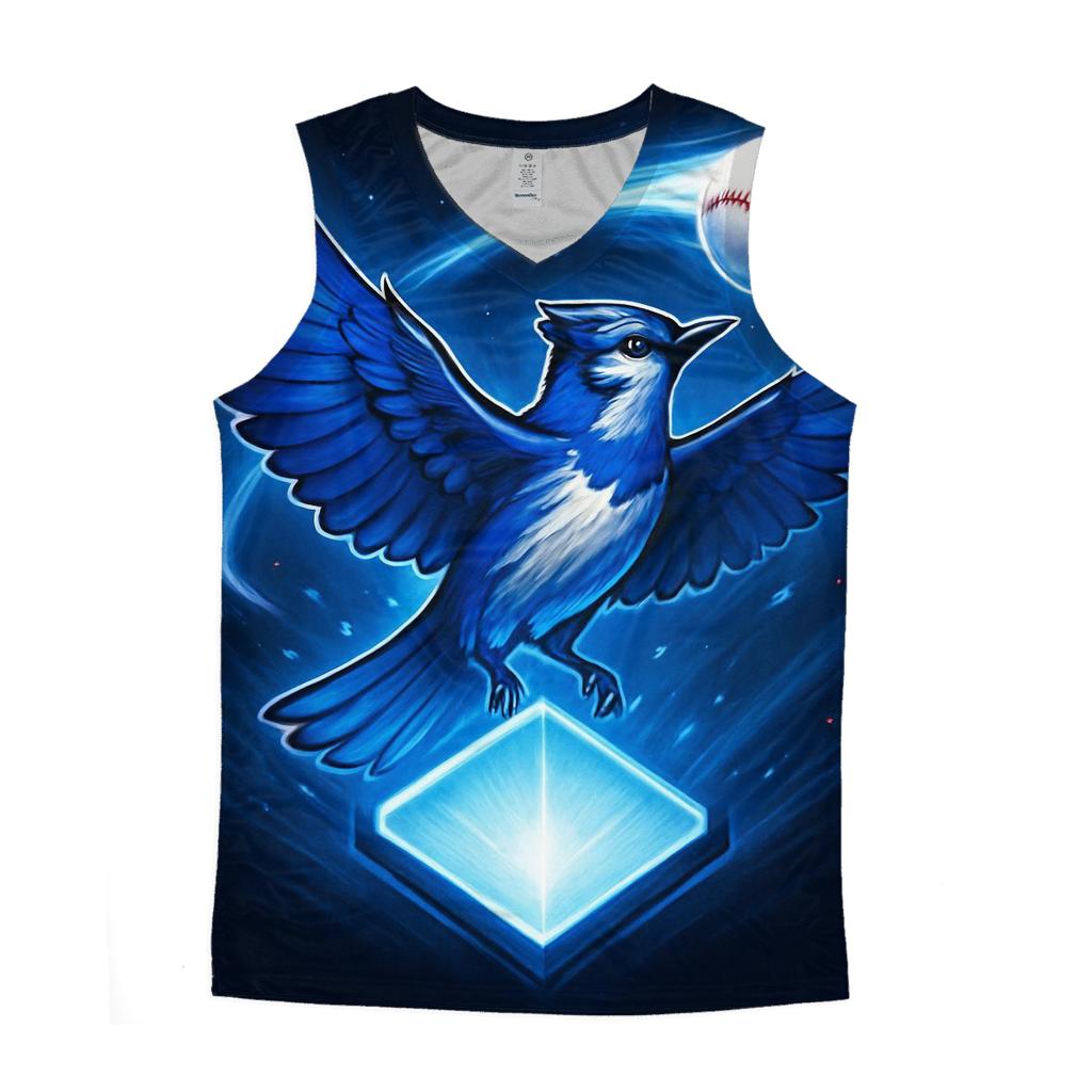 Aurora Flight Blue Jays Diamond graphic print tank tops