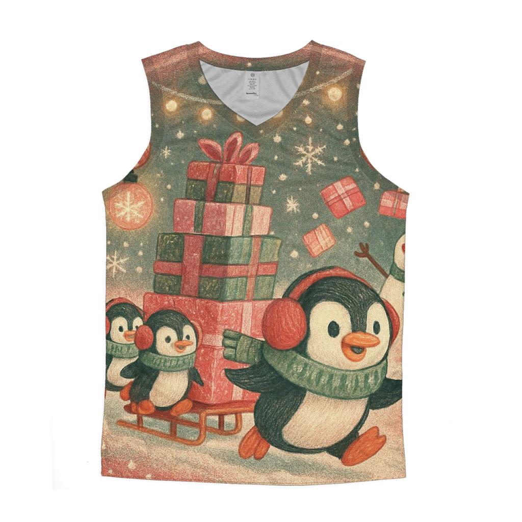 Mischief Penguin Postal Parade In A Snow Globe Street casual summer tank tops