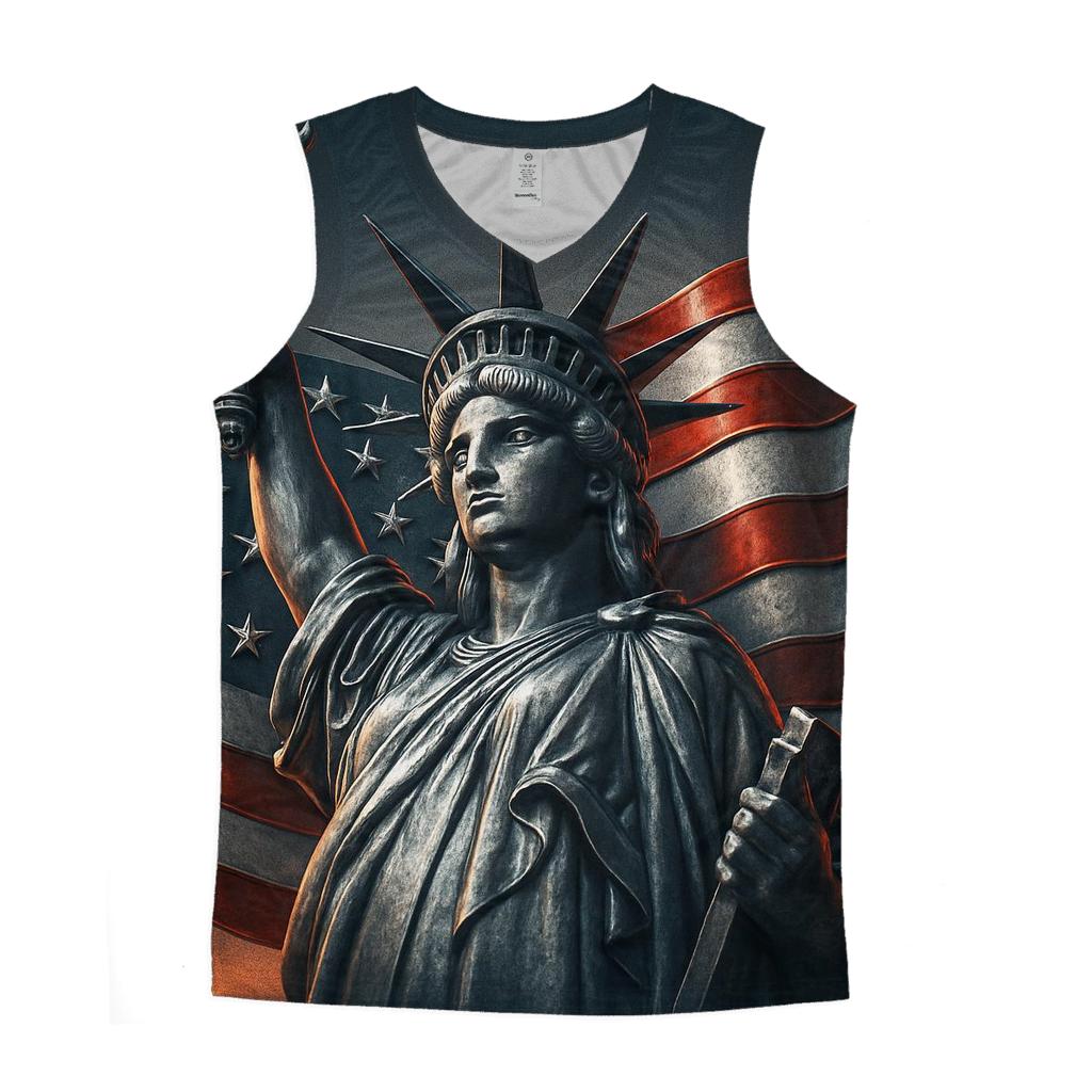 Forged Steel Liberty Banner trendy fitted tank tops