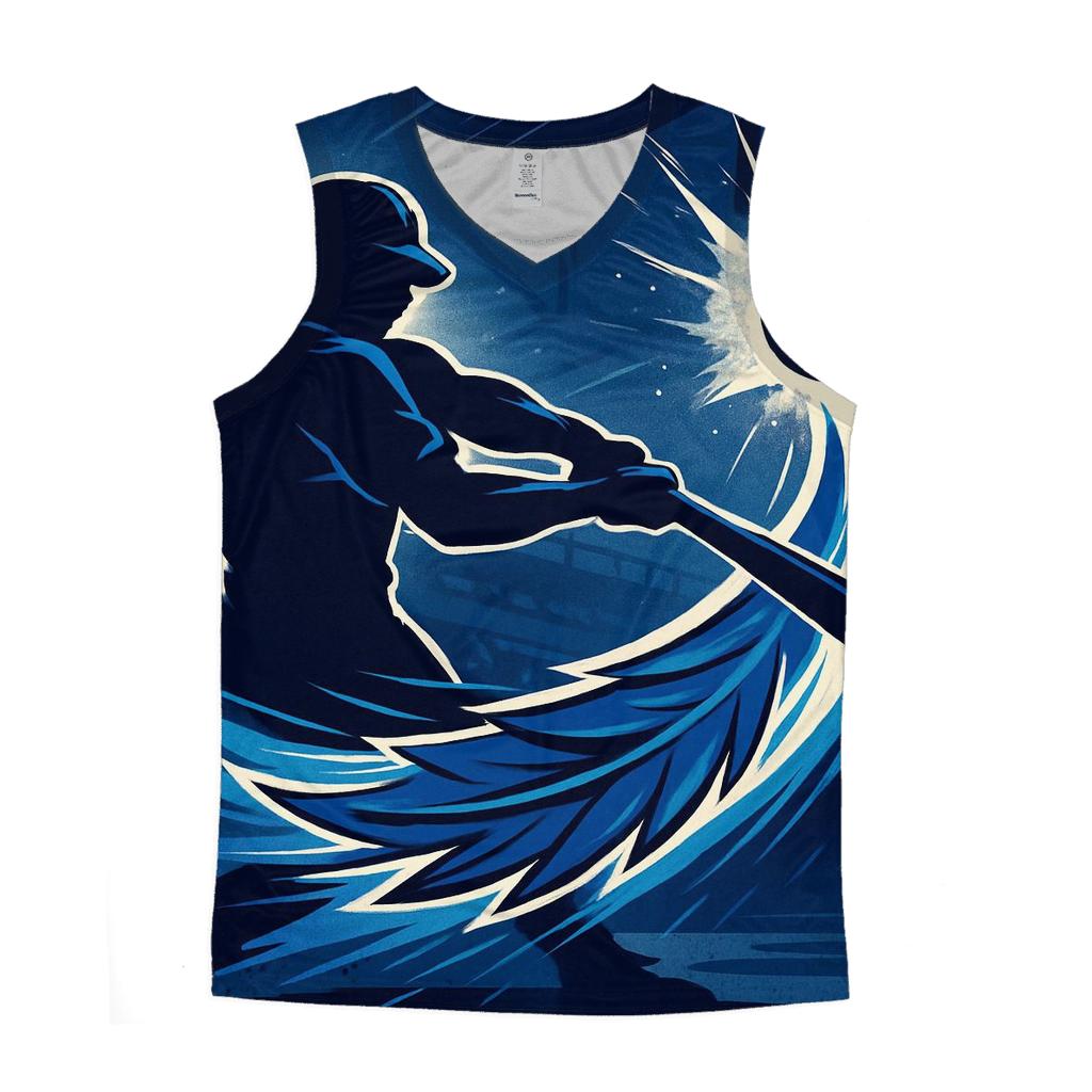 Bat Swing In Blue Jays Rush trendy fitted tank tops