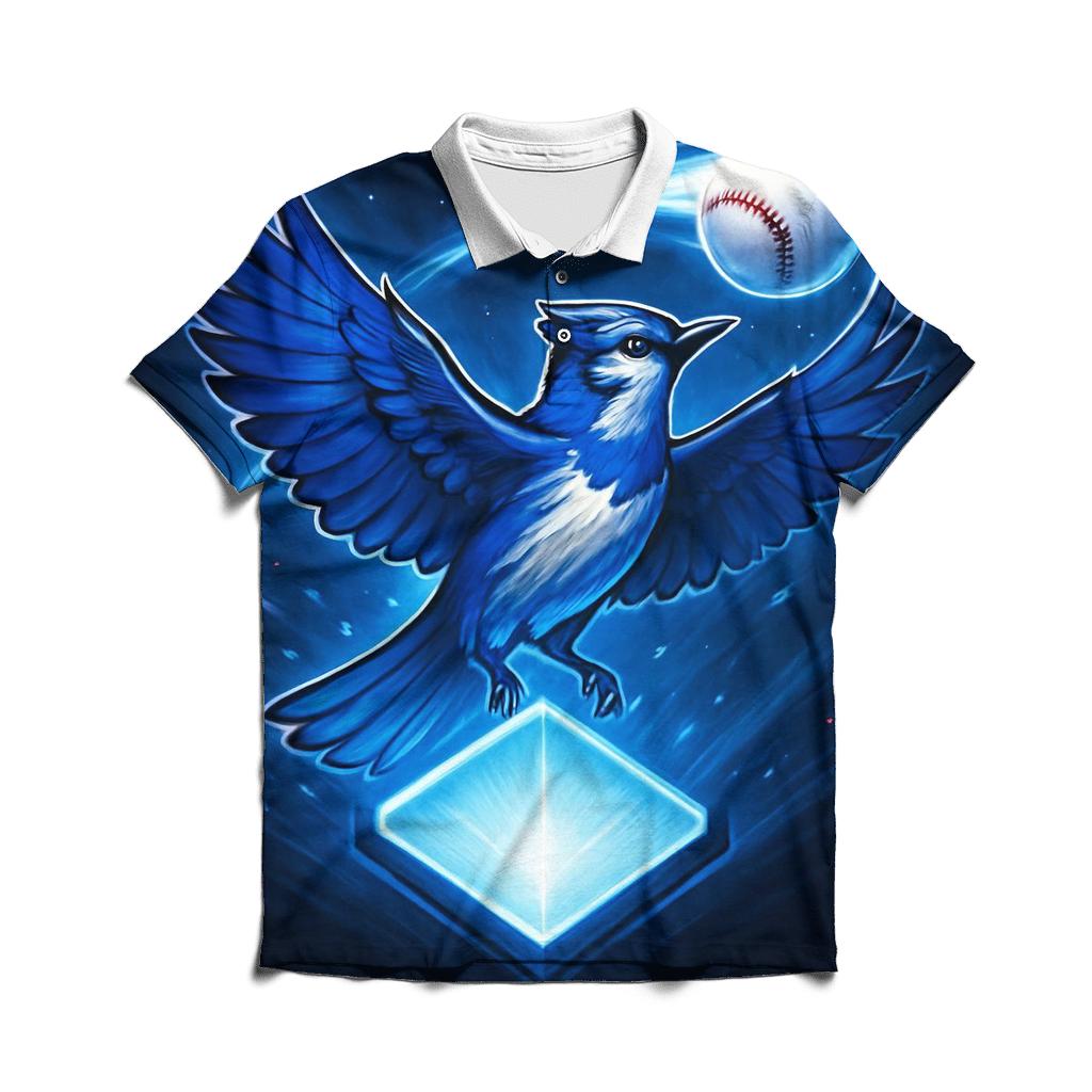 Aurora Flight Blue Jays Diamond embroidered polo tops