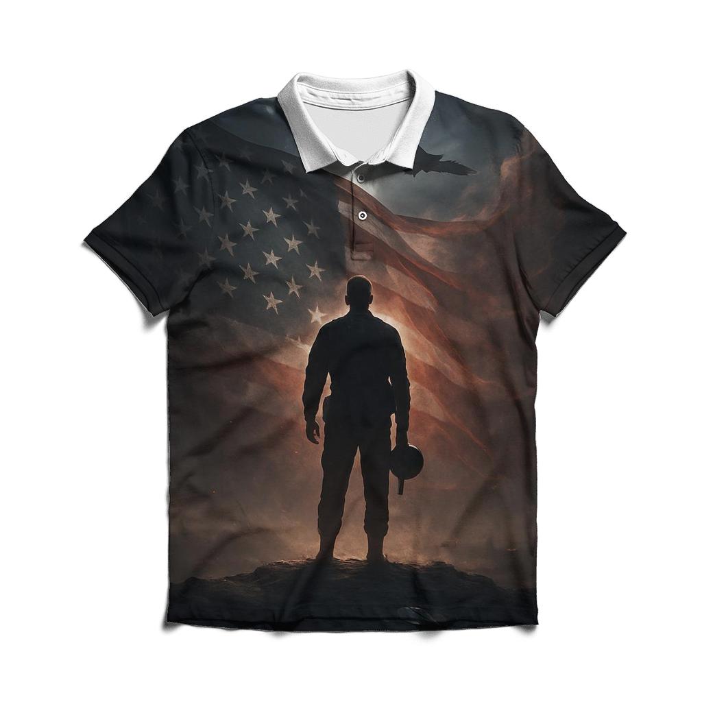 Midnight Watch Over Liberty casual sports polo shirts