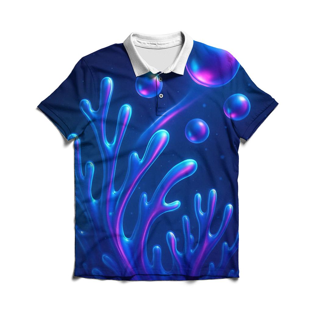 Chromatic Orbit Reef branded logo polo shirts