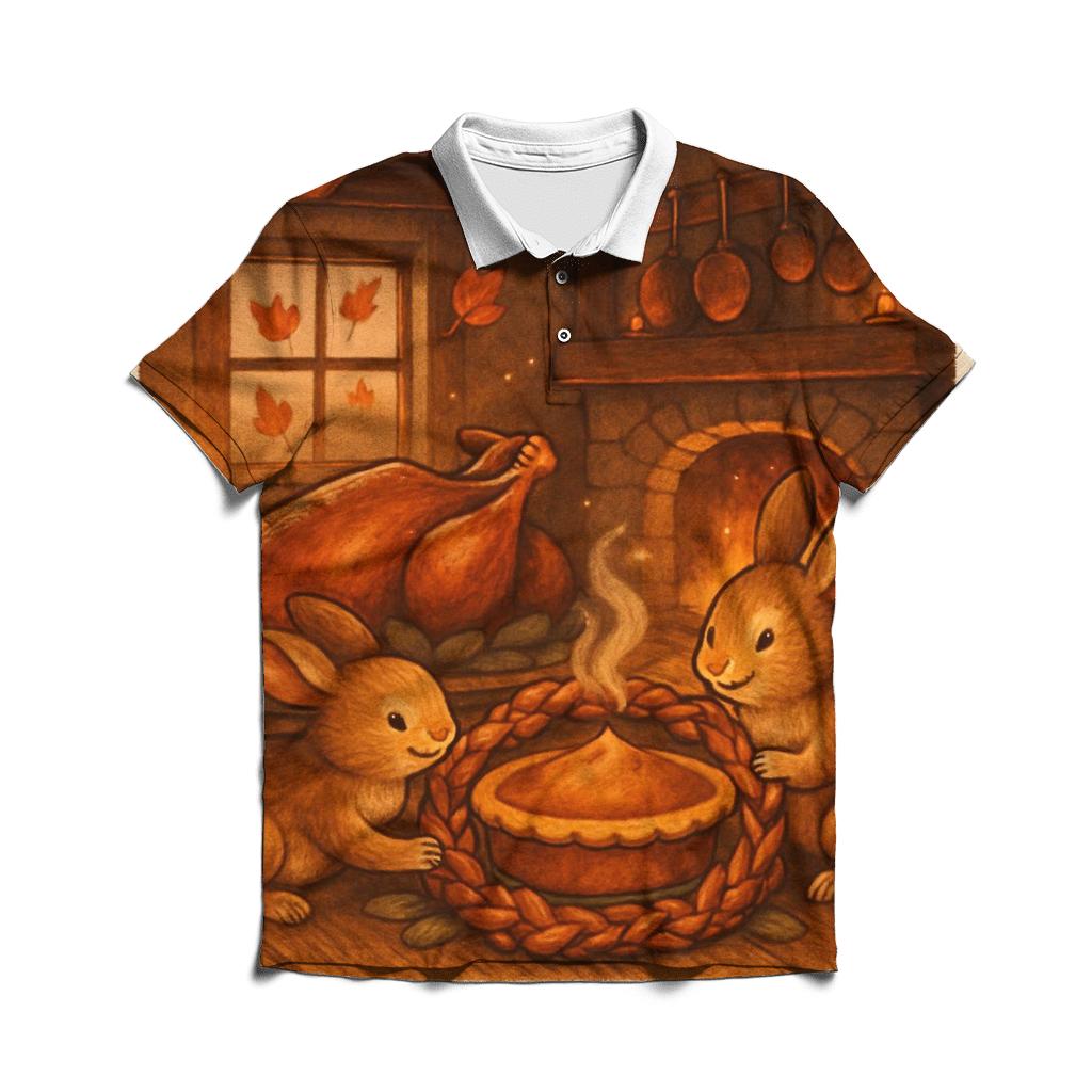 Candlelit Cornucopia Cottage Feast personalized polo shirts