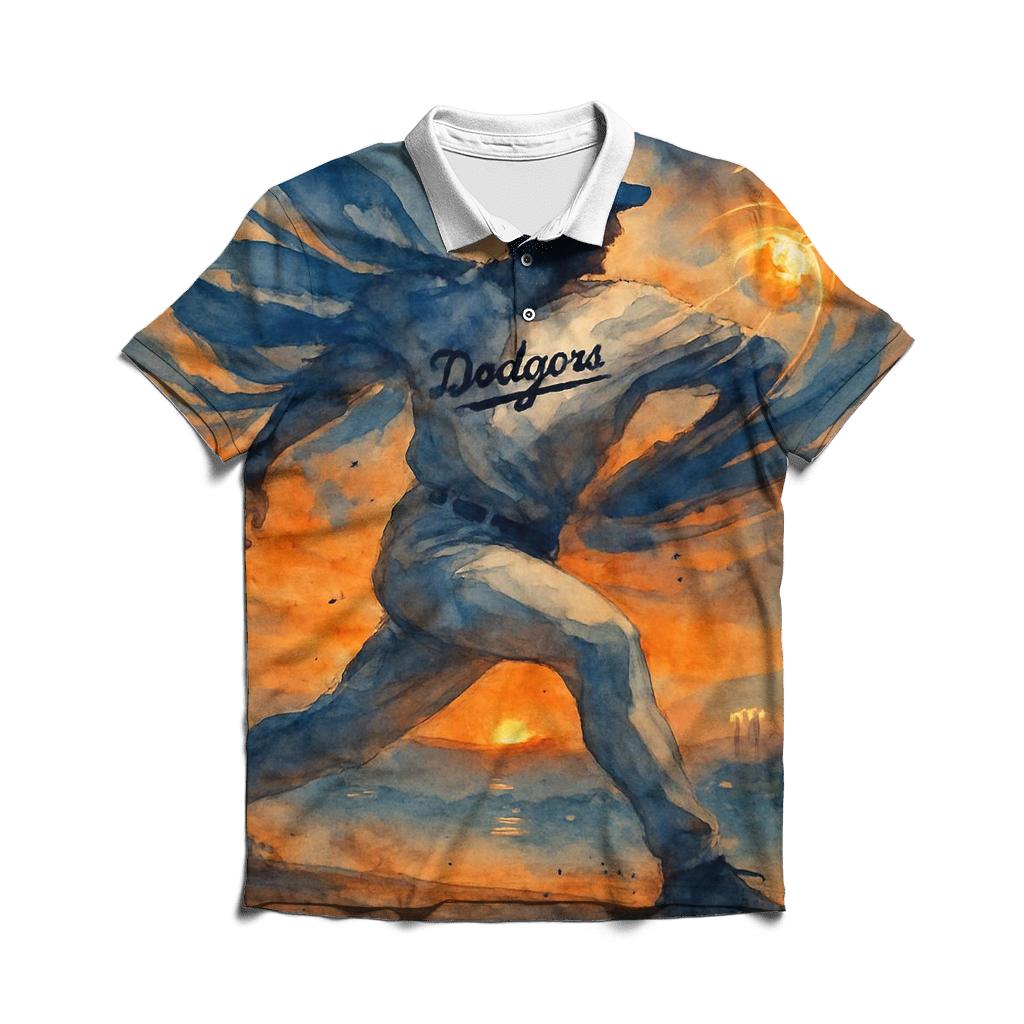 Coastal Windup In Sunset Glow classic pique polos