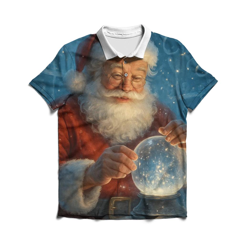 Crystal Workshop Starlight Santa casual sports polo shirts