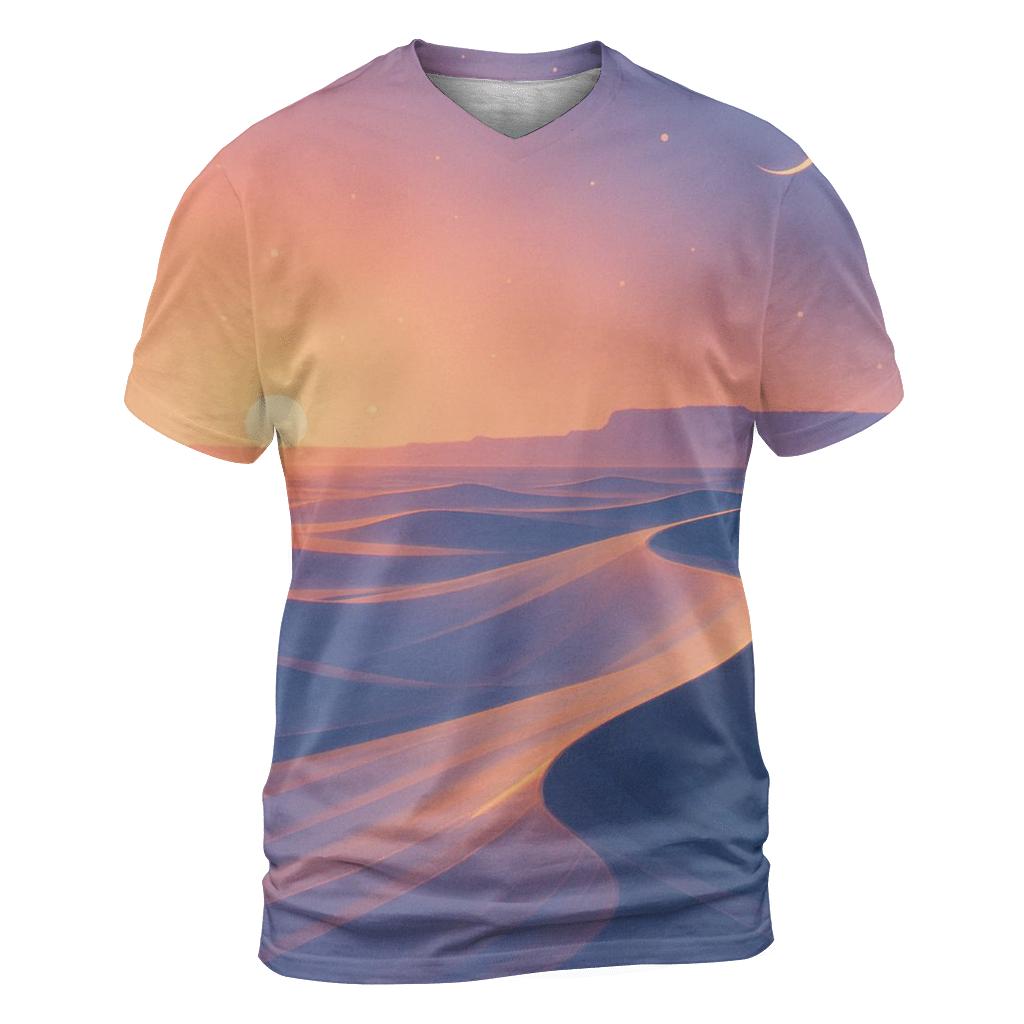 Lavender Wind Over Glass Dunes unique graphic print tees