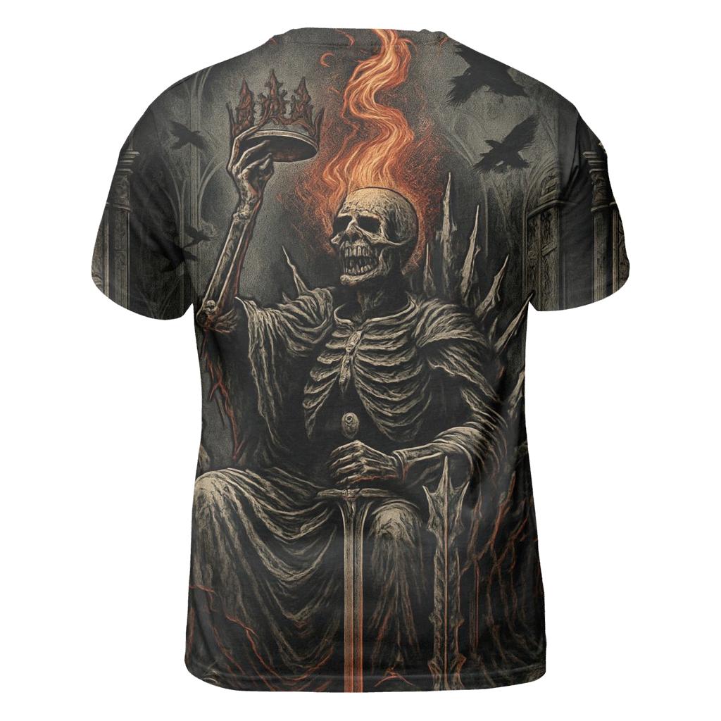 Throne Of The Ash Crown Sovereign vibrant all-over design tees