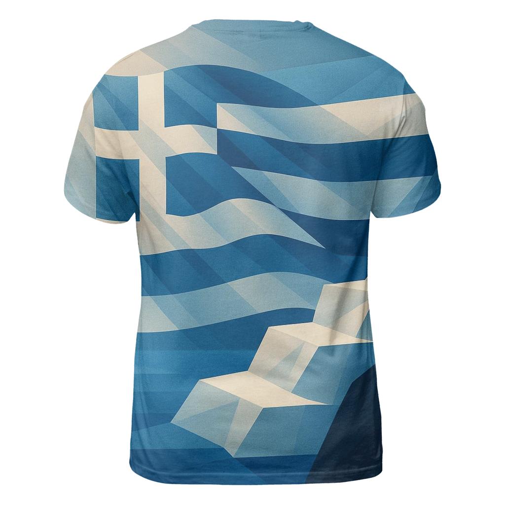 Aegean Geometry Banner trendy printed shirt styles