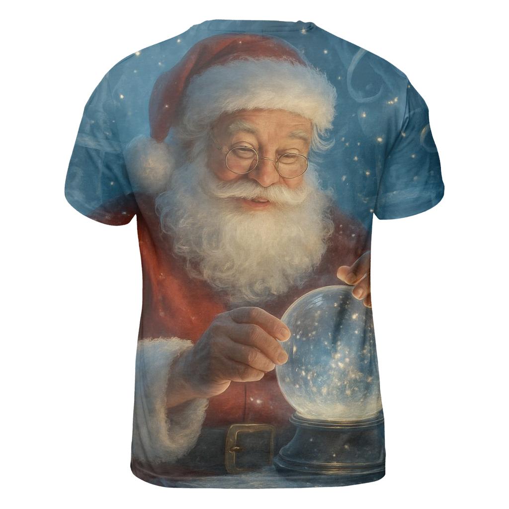 Crystal Workshop Starlight Santa unique graphic print tees