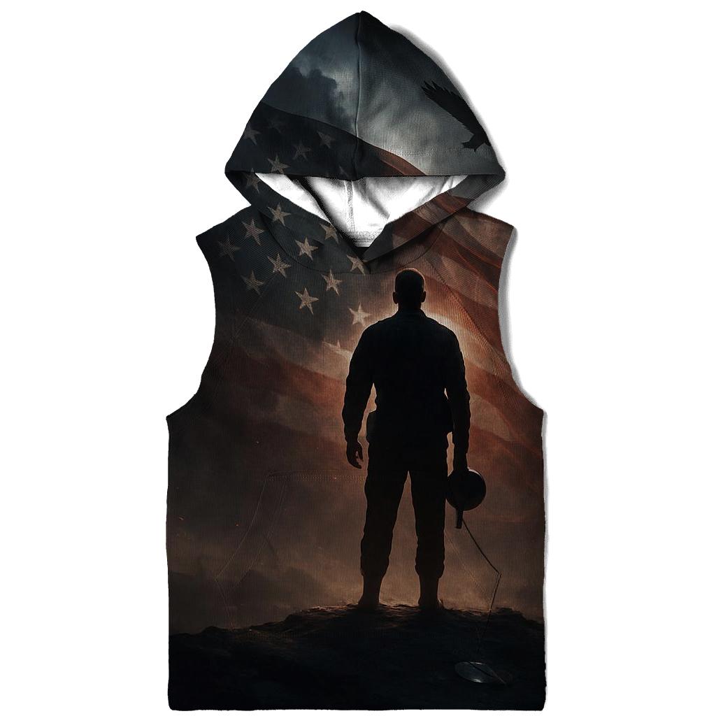 Midnight Watch Over Liberty printed hoodies