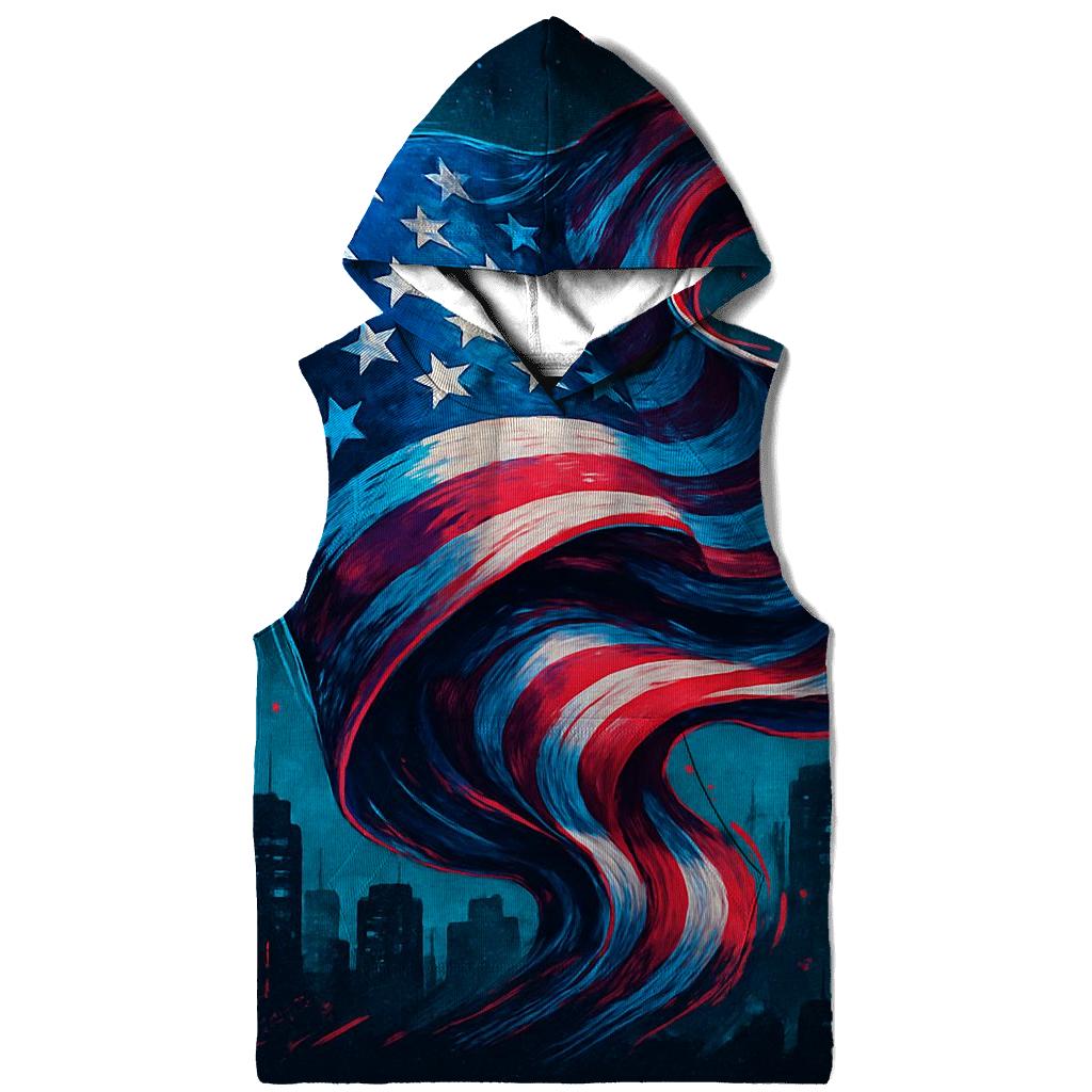 Neon Skyline Flag Surge hoodie trends