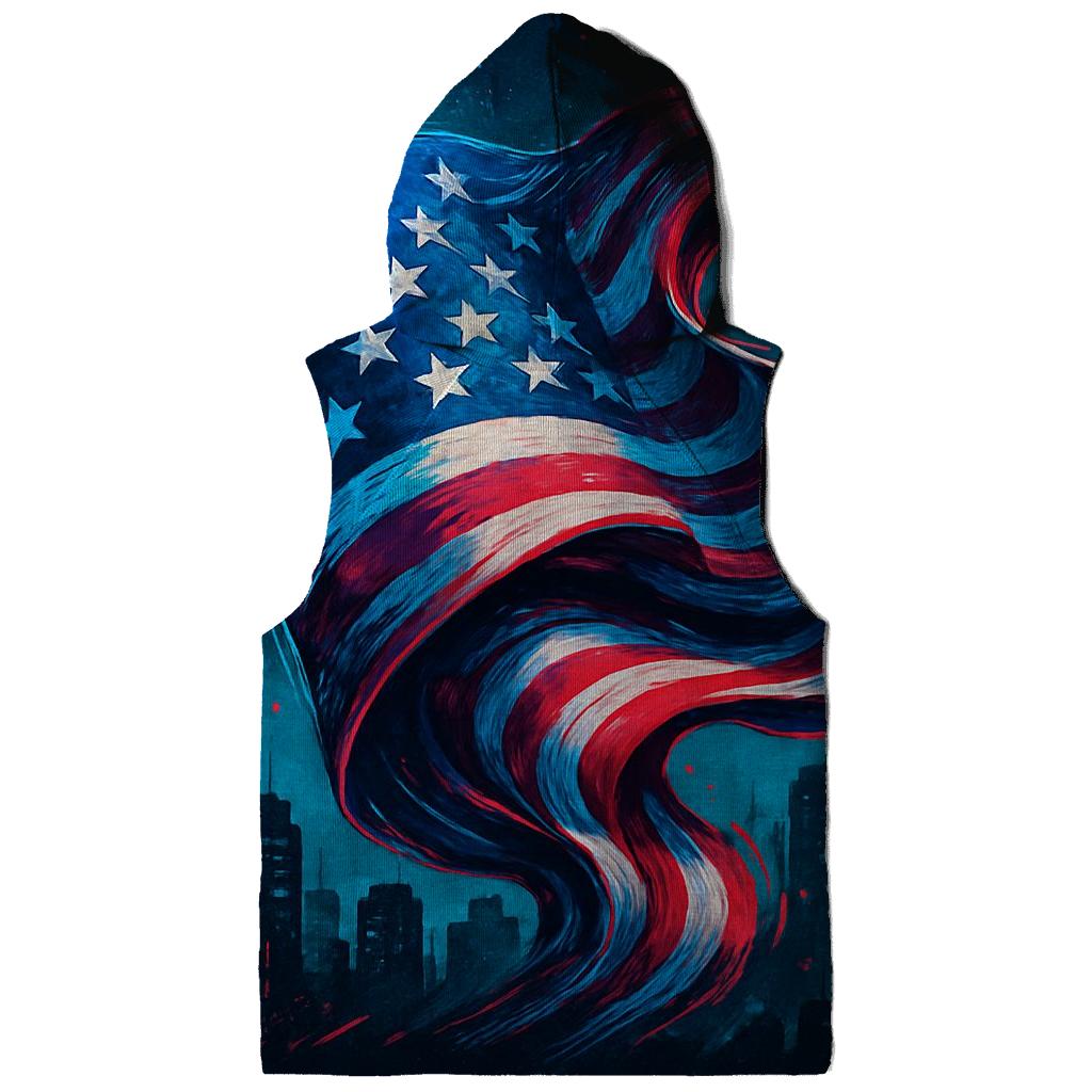 Neon Skyline Flag Surge hoodie trends