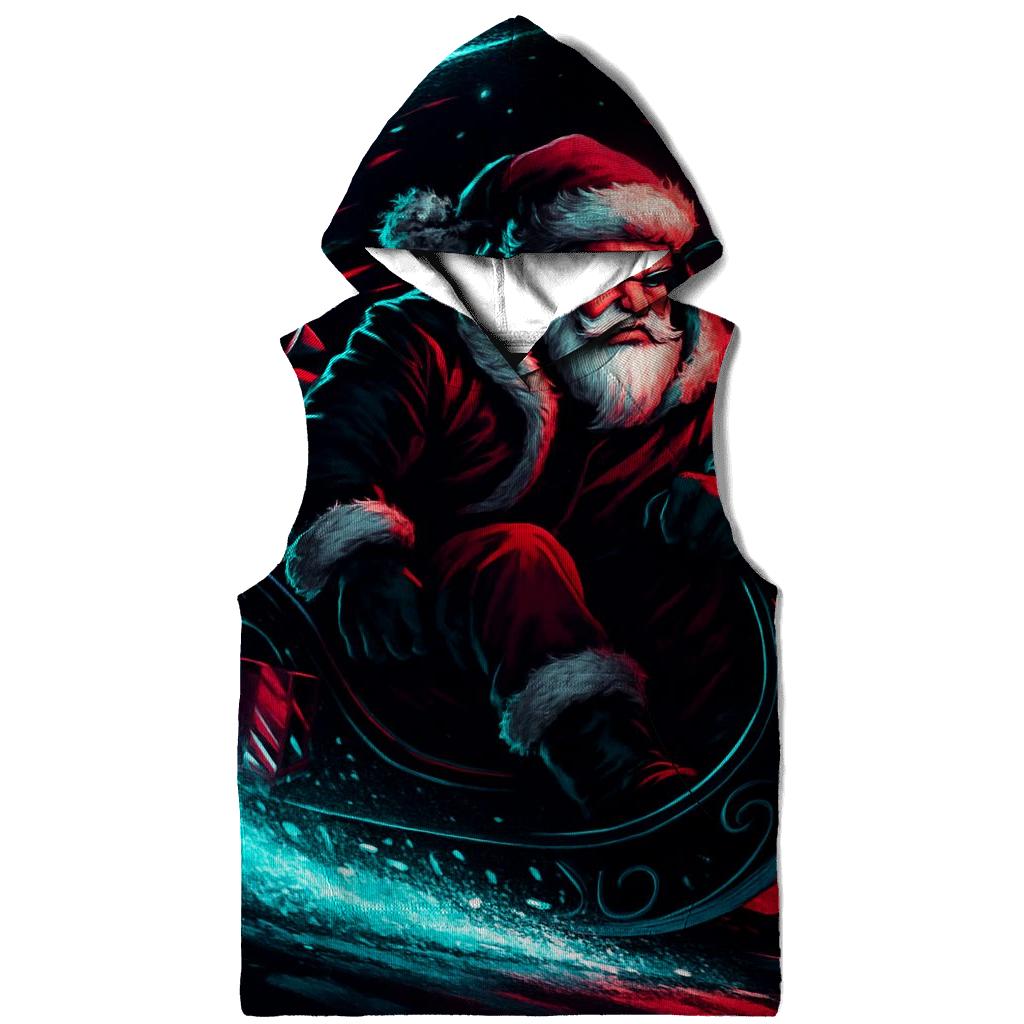 Neon Sleigh Drift Santa hoodies fashion